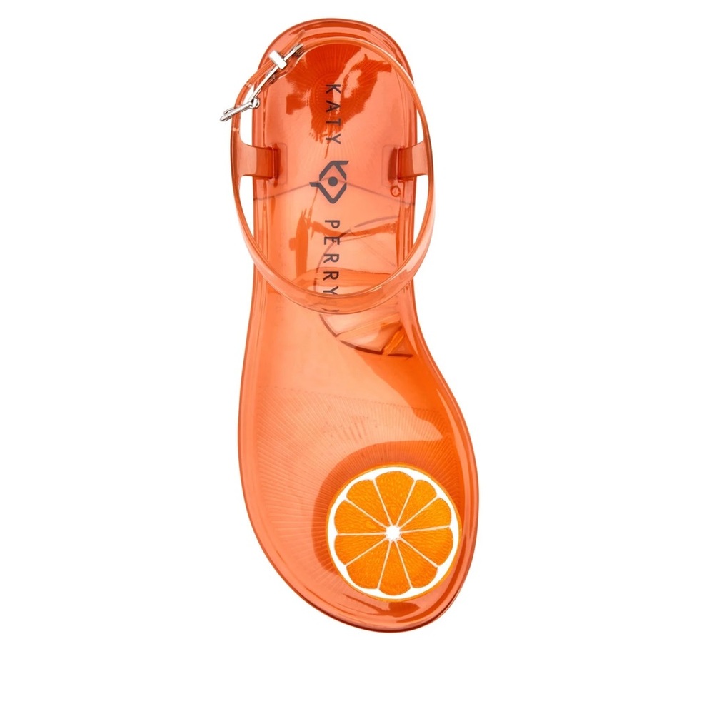 Katy Perry Collections Orange Jelly Sandals with Citrus Design